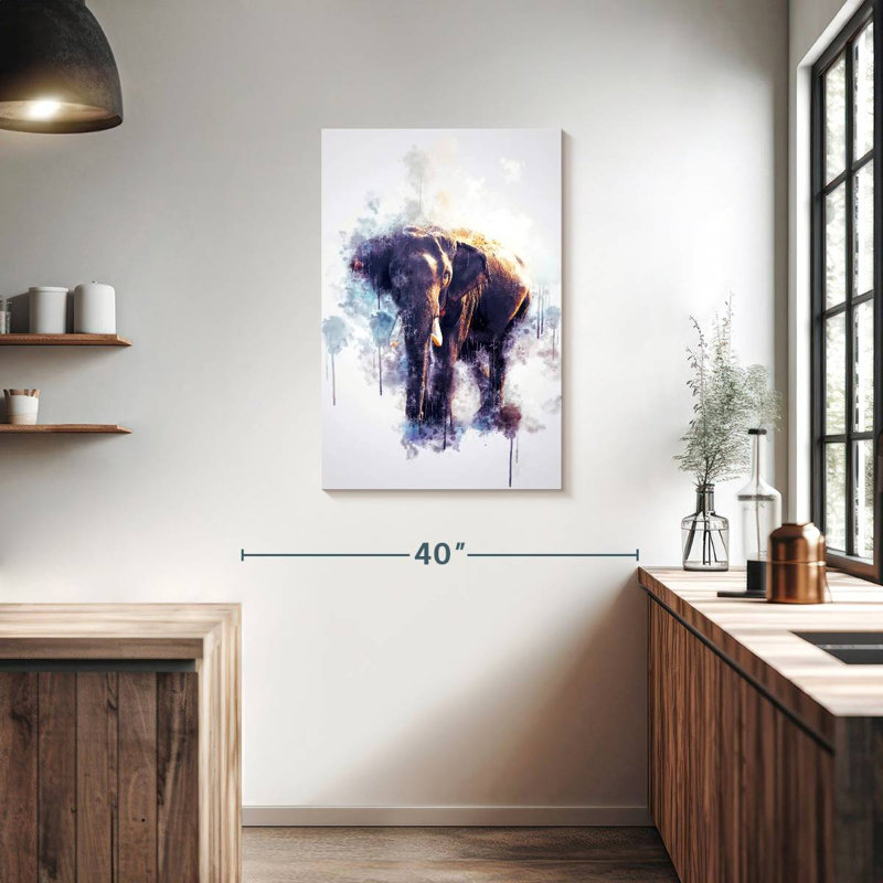 Brampt Elephant Looking, 36" H x 24" W