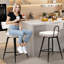 Ensemble de tabourets de bar pivotants à hauteur de comptoir, tabourets de comptoir de cuisine en cuir de 26 po pour îlot de cuisine-1582188999-1582188997