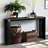 Thick Top Console Table, 60", Curved Legs, Black Oval For Living Area Decor Table With 60" And Legs Entryway-1262791838