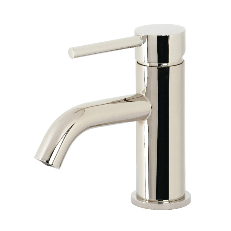 Kingston Brass Concord Single-Handle 1-Hole Deck Mount Bathroom Faucet with Push Pop-Up, Polished Nickel