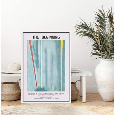 Illustration classique de l'artiste débutant Barnett Newman - impression sur toile