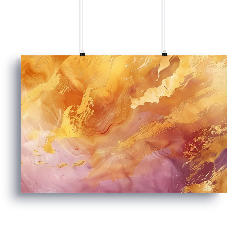 Abstract Gold Alisina, Modern Canvas Art, Elegant Home Decor, Wrapped Canvas Prints, Contemporary Art, Large Alisina