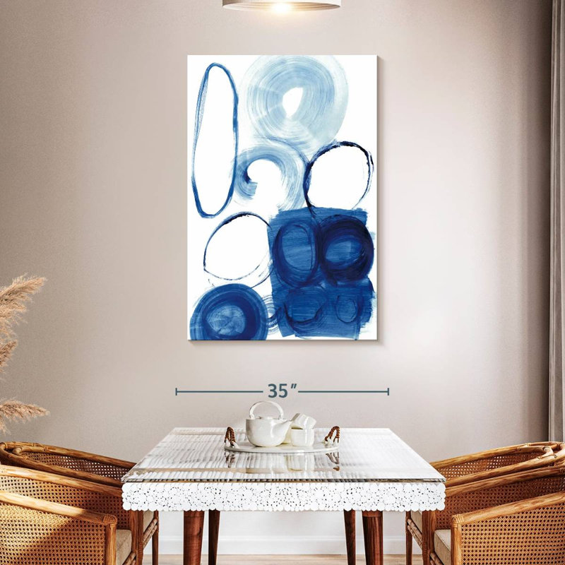 Avery Blue Circle Study I, 48" H x 32" W