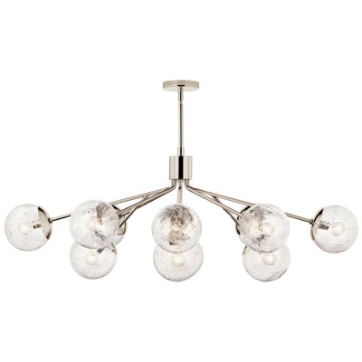 Steel Dimmable Globe Chandelier