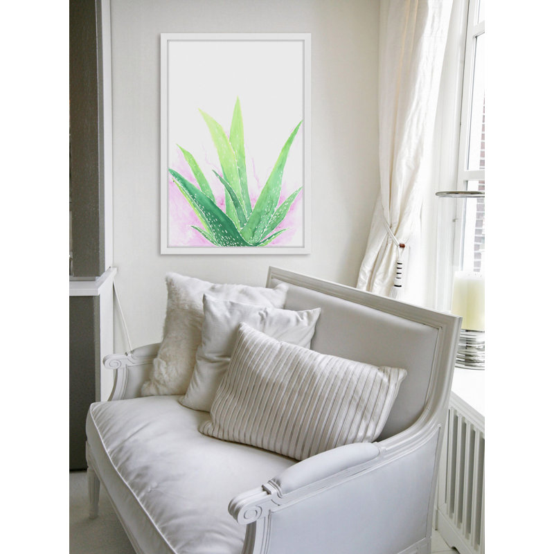 « agave », reproduction d’art encadrée, H 18 po x l 12 po