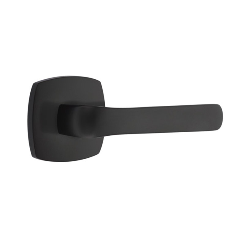 Spencer Passage (Hall & Closet) Door Lever, Flat Black, Right