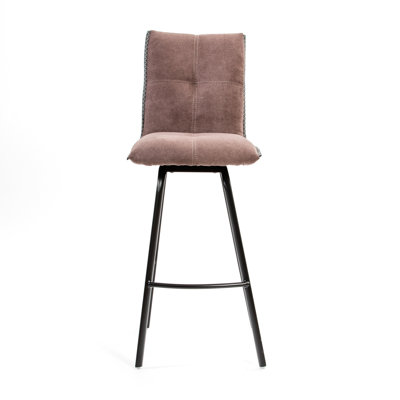 Hurtado Upholstered Counter Stool with Metal Frame