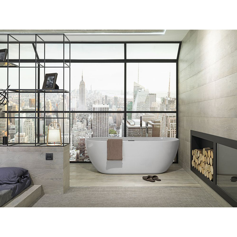 Lounge 66.94'' L Freestanding Soaking Bathtub