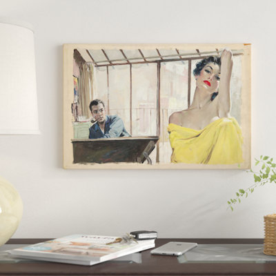 «Posing» par Ernest Chiriacka, reproduction sur toile tendue sur châssis