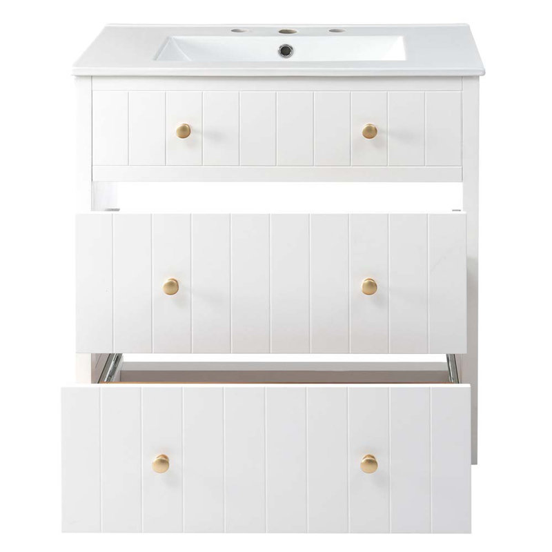 Armoire de meuble-lavabo moderne 30 pouces avec deux tiroirs