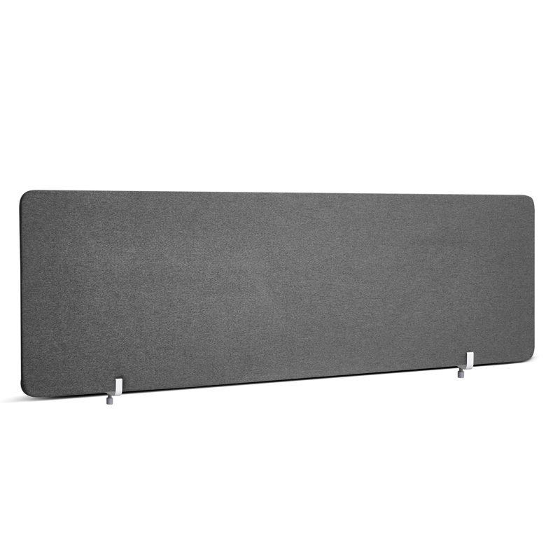Panneau d'intimité pivotant en tissu, embout, H 17,5 po x L 55 po, Gris foncé
