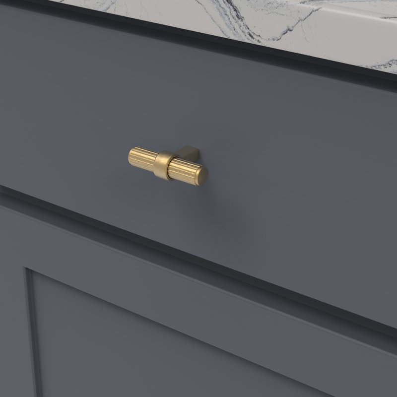 Sinclaire Bar Knob, Brushed Golden Brass