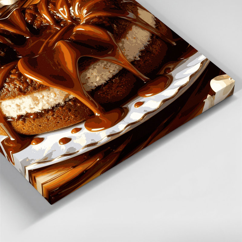 Art mural sur toile brun, Desserts, H 11 po x l 14 po