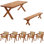 Modern simple solid wood rectangular table set