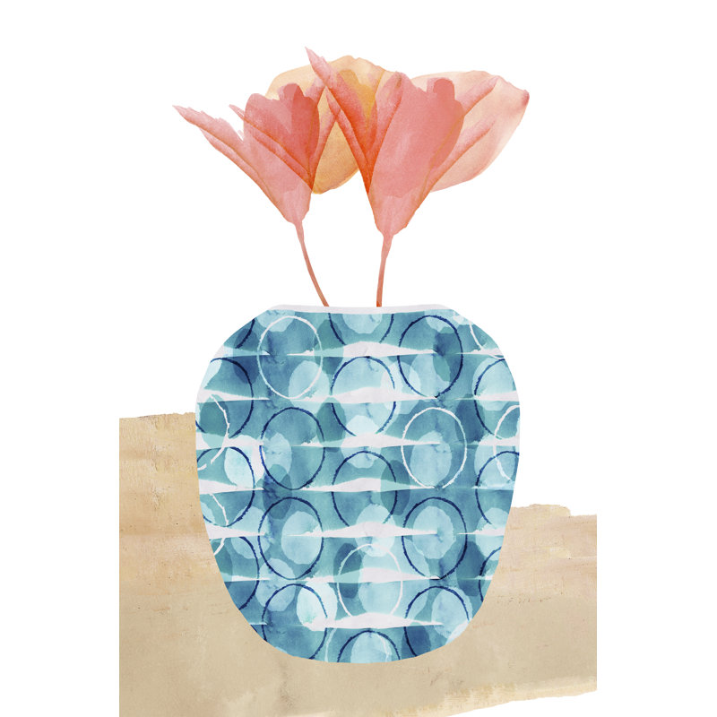 Colorful Decorative Pot II by Flora Kouta - Wrapped Canvas Print, 45.72cm H x 30.48cm W x 3.8cm D