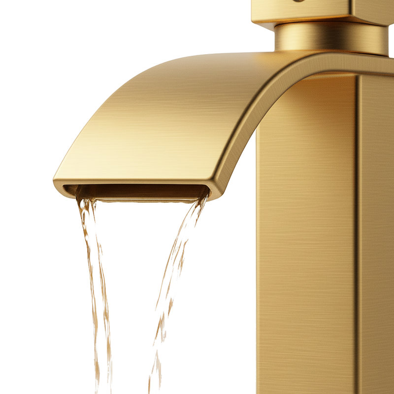 Brushed Gold Single Hole Bathroom Faucet Stainless Steel Lever For Effortless Water Adjustment Build With - Rust Feature Ceramic Cartridge Leak Performance Supply Lines In Package 7.79 In Width