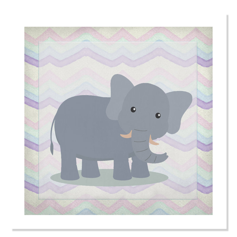 Art de l'éléphant rose, H 31 po x l 31 po x P 1 po, Papier