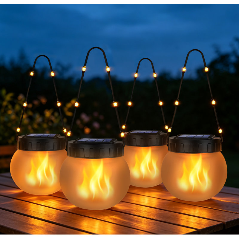 3.9 " Solar Powered Outdoor Lantern, 4