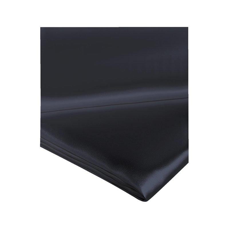 Signature Silk Satin Flat Sheet, 94" W x 112" L, Charcoal
