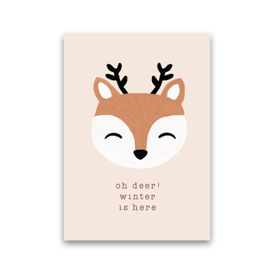 Oh Deer Winter Is Here By Orara - Print