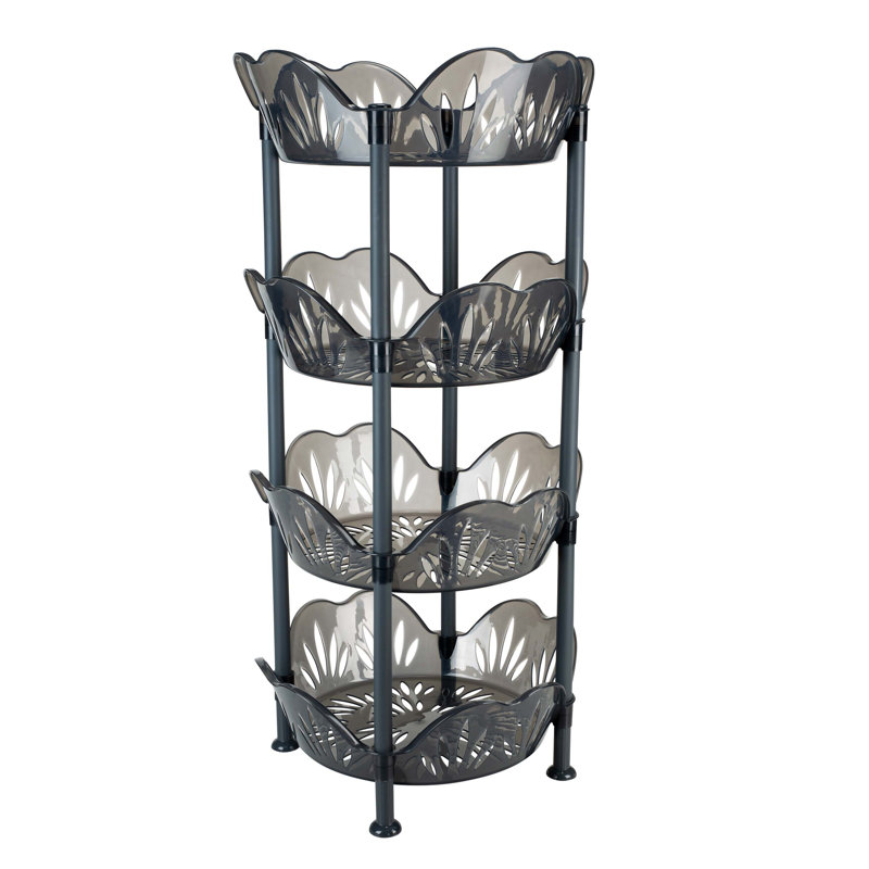 Étagère de rangement H 32,28 po x l 15,35 po x P 15,35 po Edden, Gris