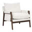 Fauteuil Mid-Century moderne en velours, blanc-1185302667