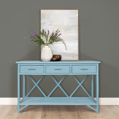 Pencil Rattan 54" Wide Console Table