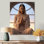 «Gorgeous Serenity Praying For Peace - Meditation», reproduction d'art mural