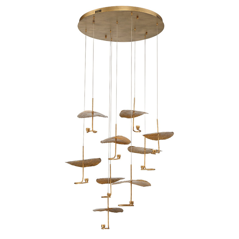 Lustre 9 lumières Lagatto en bronze