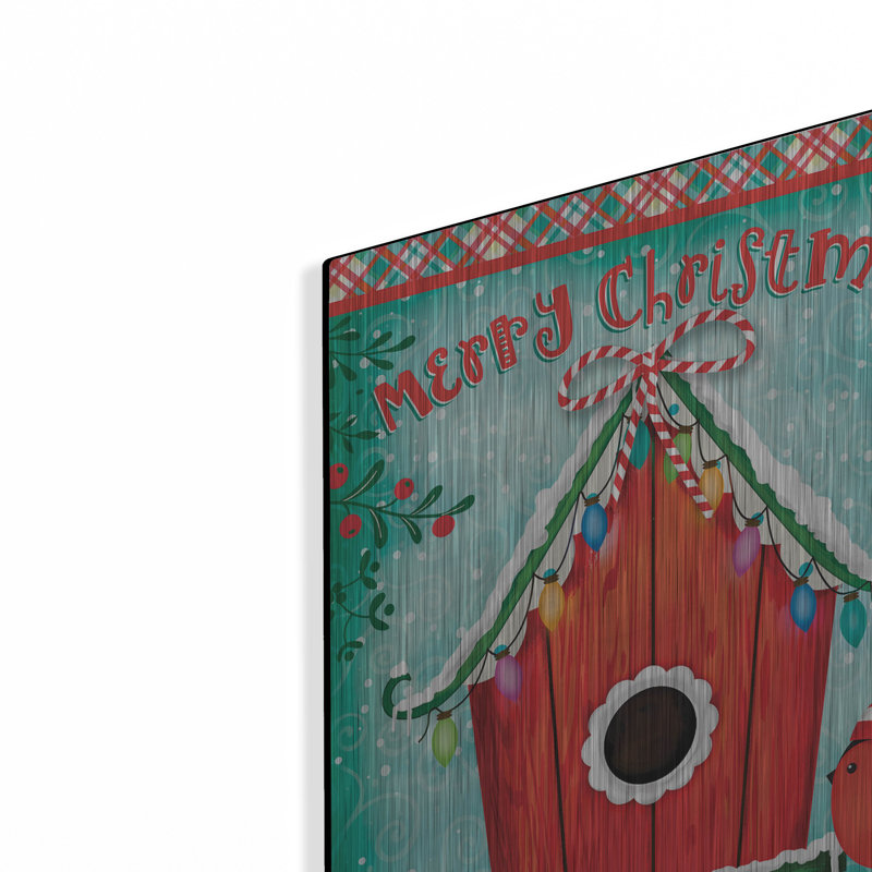 «Christmas Birdhouse» par Mollie B Art, H 16 po x l 12 po