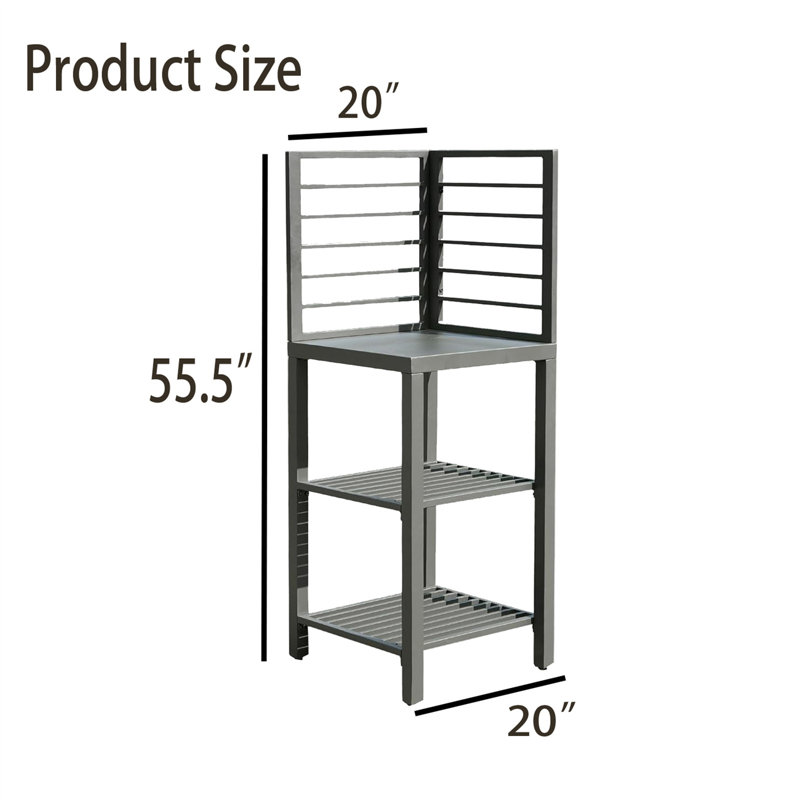 Îlot de cuisine avec plateau en aluminium Roseabella