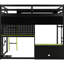 Lit mezzanine pleine grandeur, bureau, tablettes, ports, éclairage à DEL, petites chambres de dortoir, gardez le bureau bien rangé pour améliorer votre espace d'étude, qualité de fabrication en bois massif-1592497733