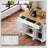 54-inch Large Kitchen Island with Rubber Wood Drop Leaf, Embossed Texture, and Ample Storage on 4 Wheels, Ideal for Modern and Farmhouse Kitchens-203466958