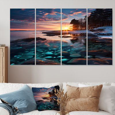 Rushton - Beach & Ocean Wall Art Decor Set 4 Piece