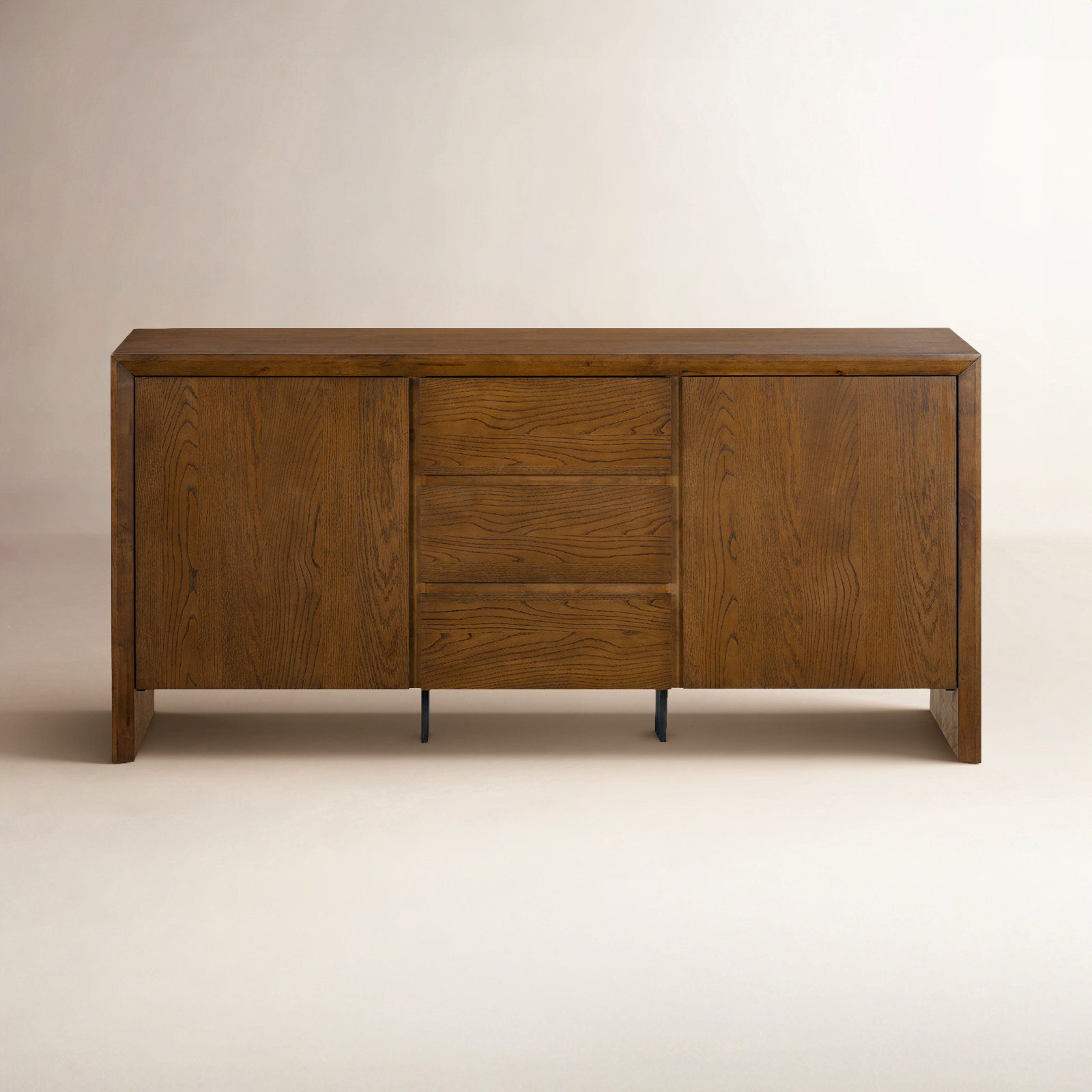 3-Drawer Sideboard Cabinet, Medium Oak