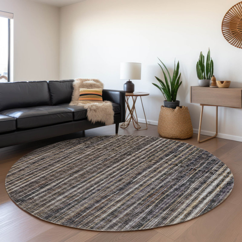  Premium Machine Washable Myalee AMF31 Rug, Round 8'