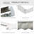 8' X 7' Retractable Sunshade Awning For The Patio With Easy Crank Design & Hardware Included, Gray-125181367-125181374