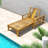 Modern Coastal Acacia Wood Patio Chaise Lounge Chair, Adjustable Outdoor Recliner Daybed With Movable Cushions-2046624781