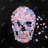 Blue Modern Flower Skull Framed Canvas - Bedroom Home Decor