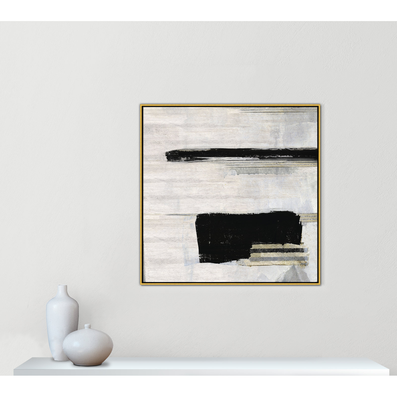 La Bande II Print by Sally Swatland, Gold, 41.5" H x 41.5" W