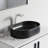 Dowell 6004 Modern Bathroom Design Fluted Oval Ceramic Vessel Sink - Matte Black-118230131