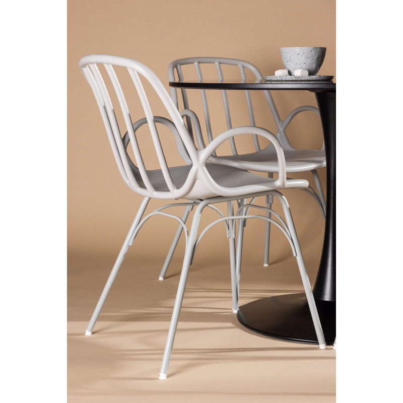 Canales 4 -Person Dining Set, Greige, Greige