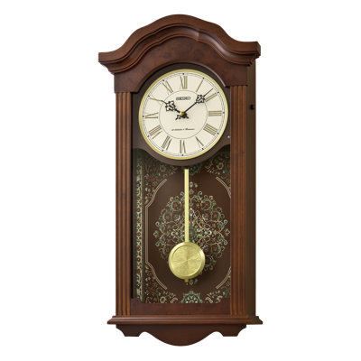QXM618BLH Pendulum Melodies Clock, Brown