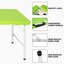 Table pliable de 4 pi pour le camping en plein air, poids maximal de 135 kg, portatif avec prise fixe, surface de bureau imperméable et lisse, structure triangulaire stable, fabrication en acier