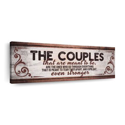 The Couples Quote Wall Sign Canvas Print