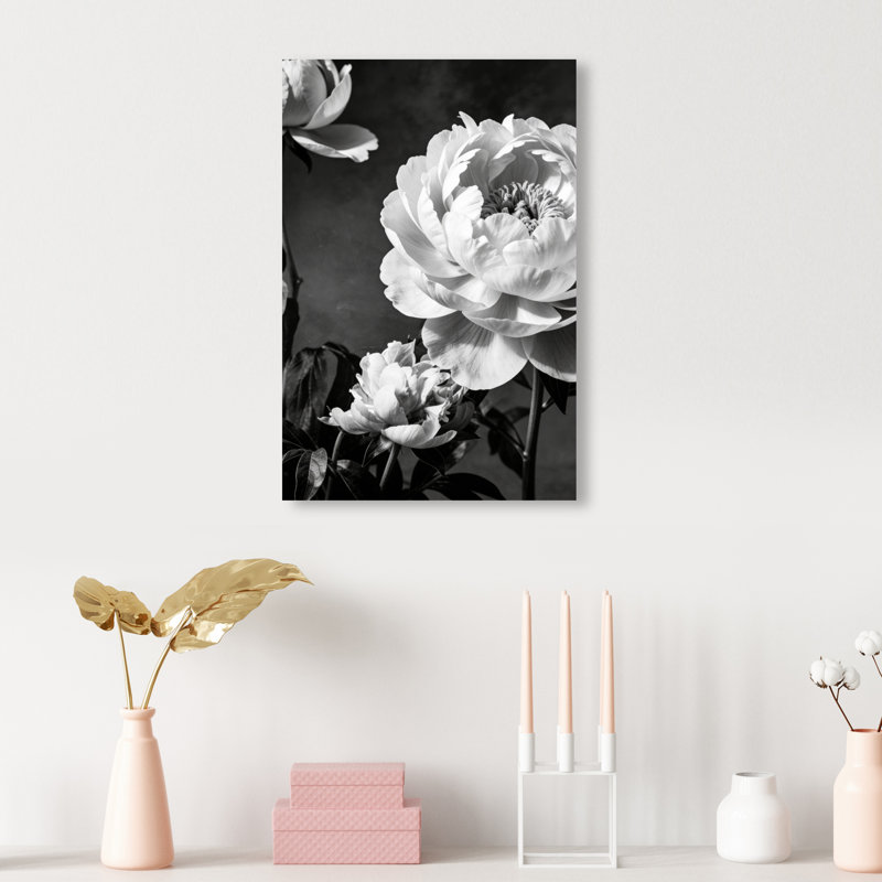 Still Peony Print by Oliver Gal, 15" H x 10" W, Gallery Wrapped