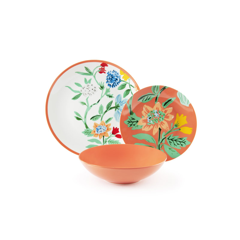 Eze Sur Mer 12 Piece Porcelain Dinnerware Set - Service for 4
