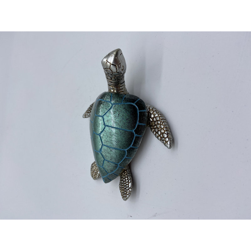 Ned Animals Figurines & Sculptures, Teal/Silver