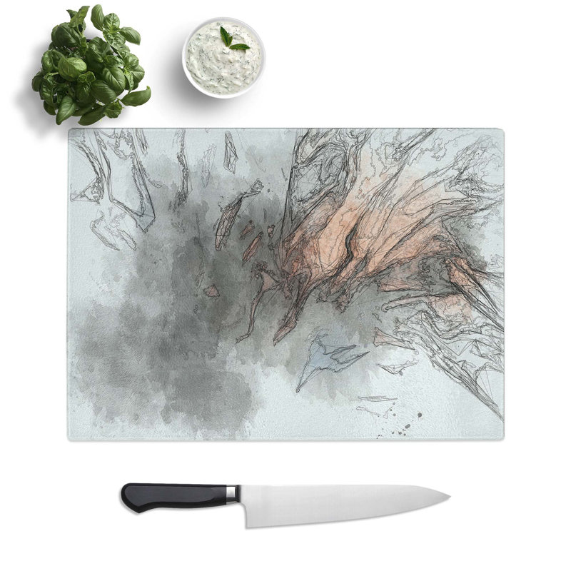 Tempered Glass Vibes of Redemption in Abstract Chopping Board, 28.5 cm W x 20 cm L