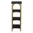 Crown Black Oak Bookshelf with Gold Iron Frame-250954436